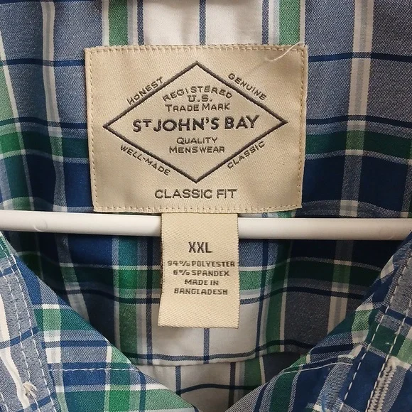 Men's Blue Plaid Shirt Size XXL - Picture 6 of 7